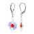 Clear AB Red Austrian Crystal 925 Sterling Silver Leverback Earrings for Women - Gem Avenue
