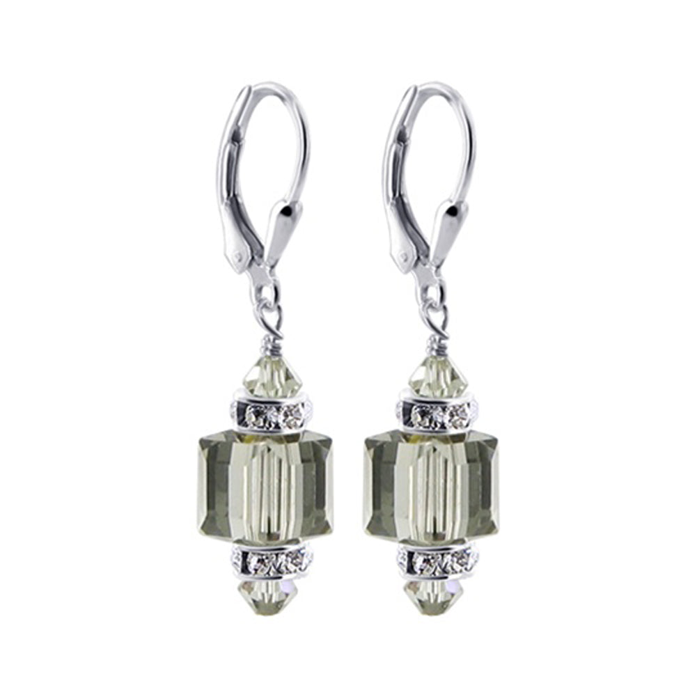 Vitrail Multifaceted Austrian Crystal 925 Sterling Silver Drop Earrings - Gem Avenue