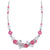 925 Sterling Silver Necklace with Pink and Clear Austrian Crystals