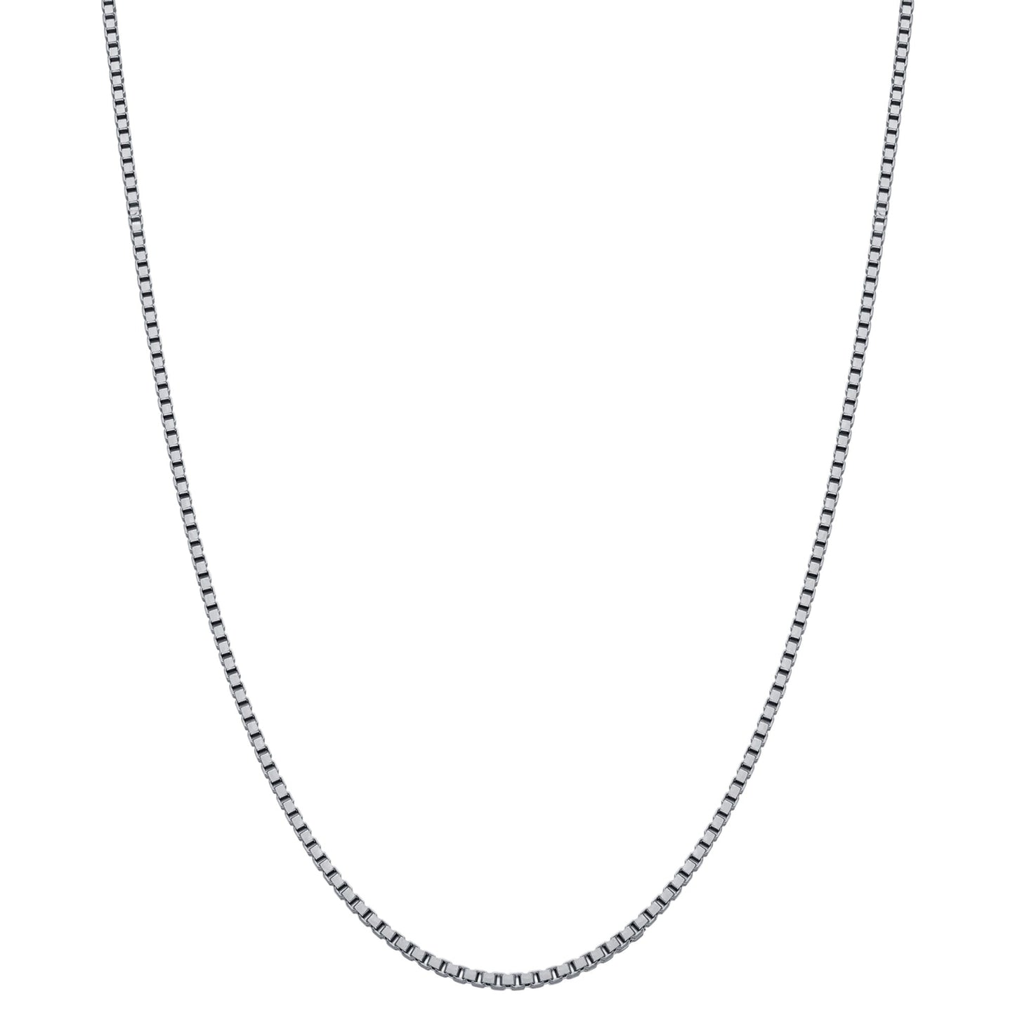 Italian 925 Sterling Silver Box Link Chain Necklace - Gem Avenue