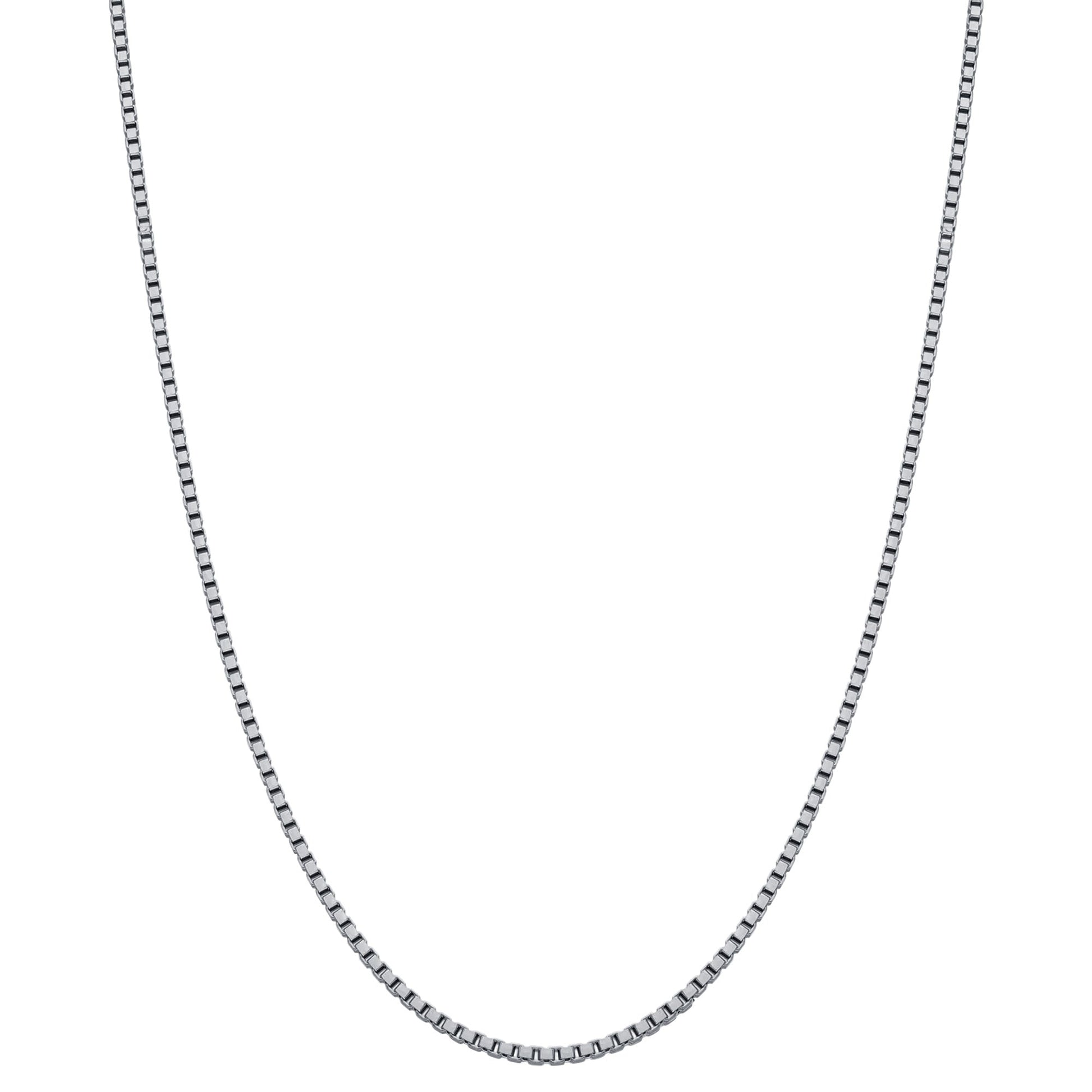 Italian 925 Sterling Silver Box Link Chain Necklace - Gem Avenue
