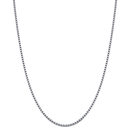 Italian 925 Sterling Silver Box Link Chain Necklace - Gem Avenue