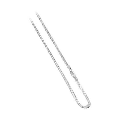 Italian 925 Sterling Silver Curb/Cuban Chain Necklace - Gem Avenue