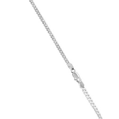 Italian 925 Sterling Silver Curb/Cuban Chain Necklace - Gem Avenue