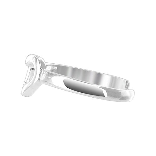 925 Sterling Silver Open Heart Toe Ring - Gem Avenue