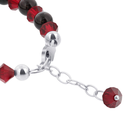 Gemstone Beads & Austrian Crystals Bracelet - Gem Avenue