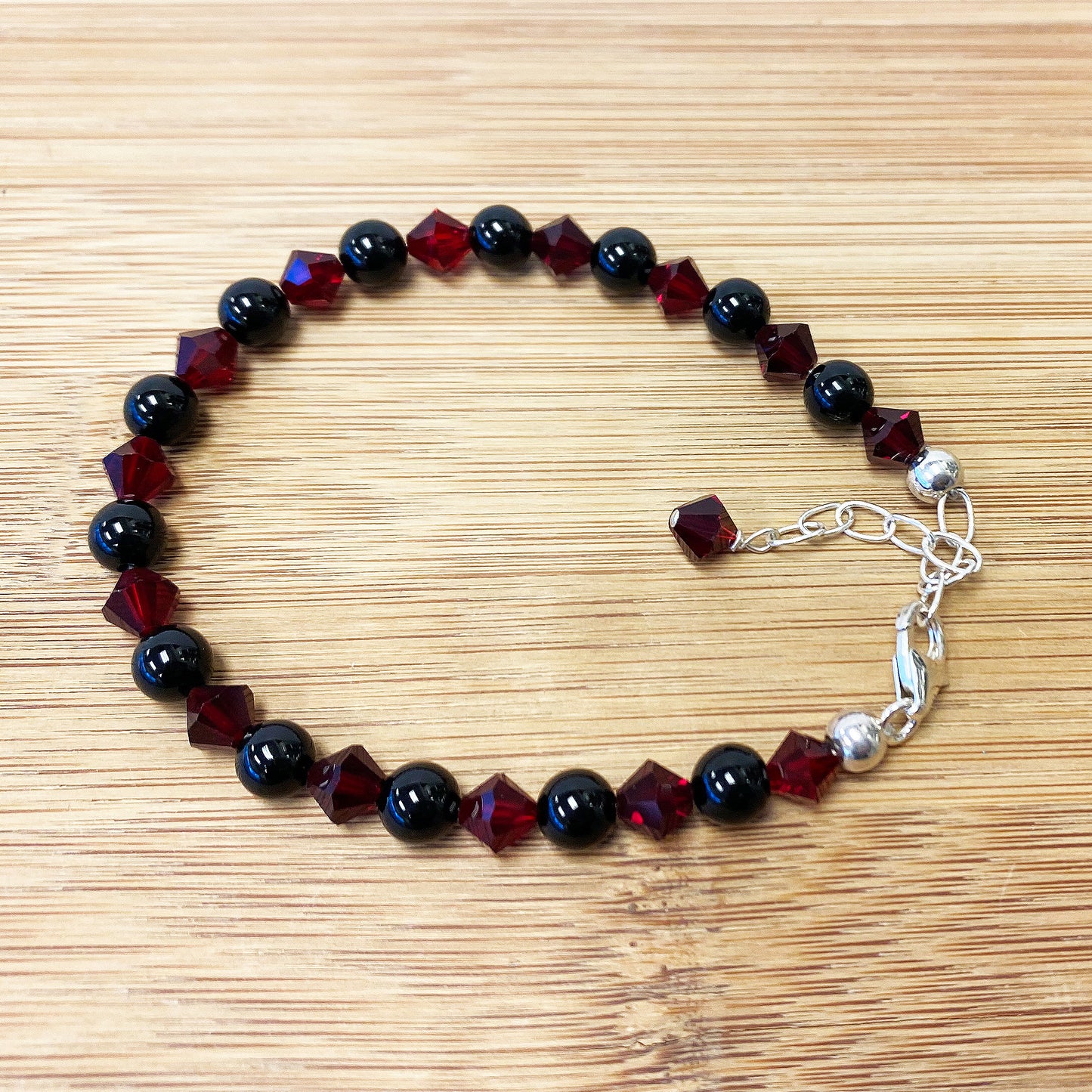 Gemstone Beads & Austrian Crystals Bracelet - Gem Avenue