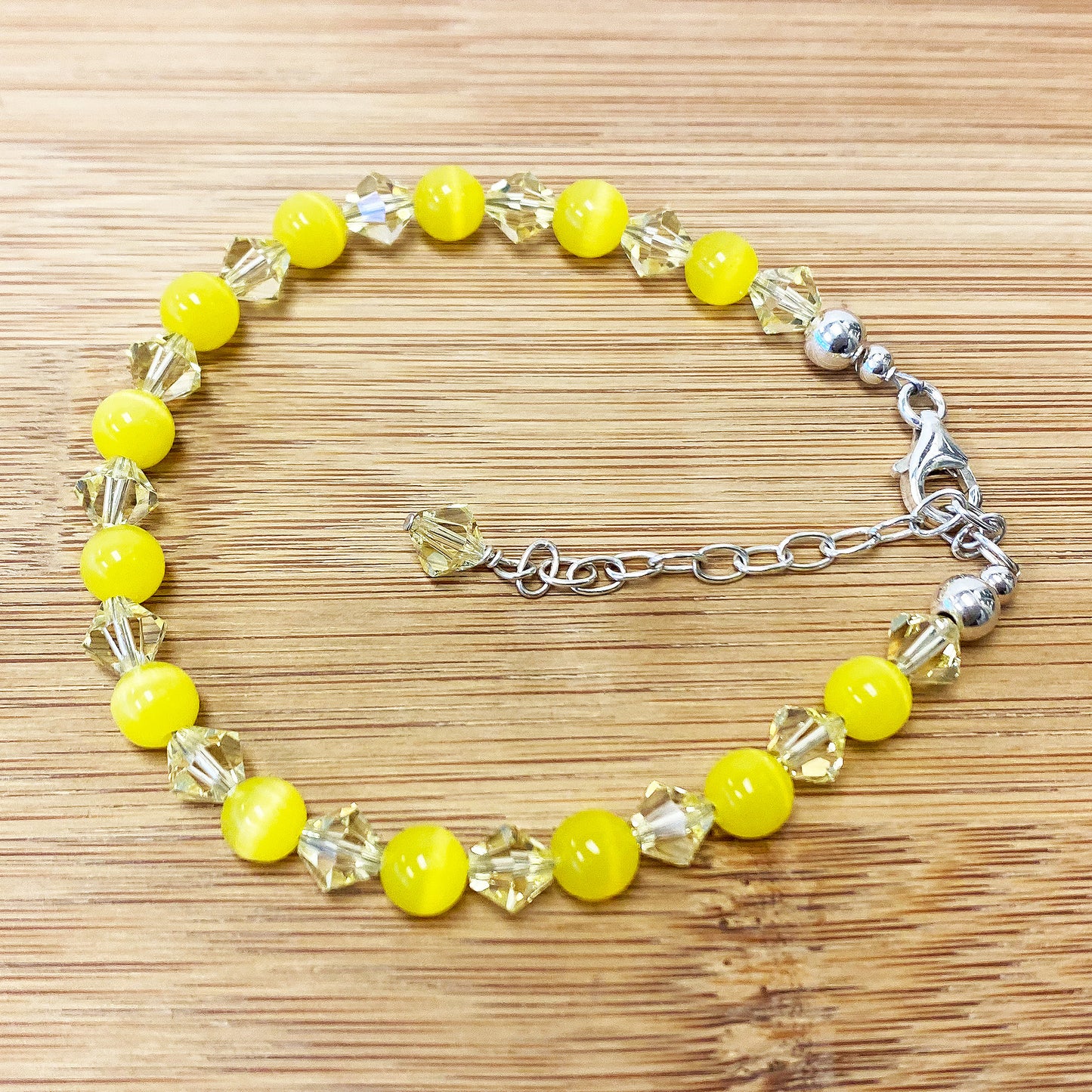 Gemstone Beads & Austrian Crystals Bracelet - Gem Avenue