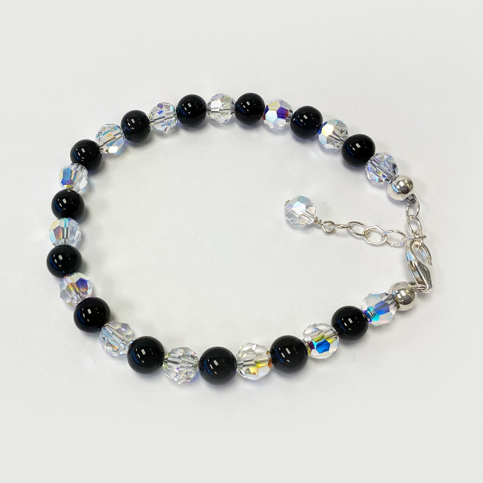 Gemstone Beads & Austrian Crystals Bracelet - Gem Avenue