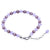 Purple Cats Eye and Austrian Crystals 925 Sterling Silver lobster clasp Bracelet - Gem Avenue