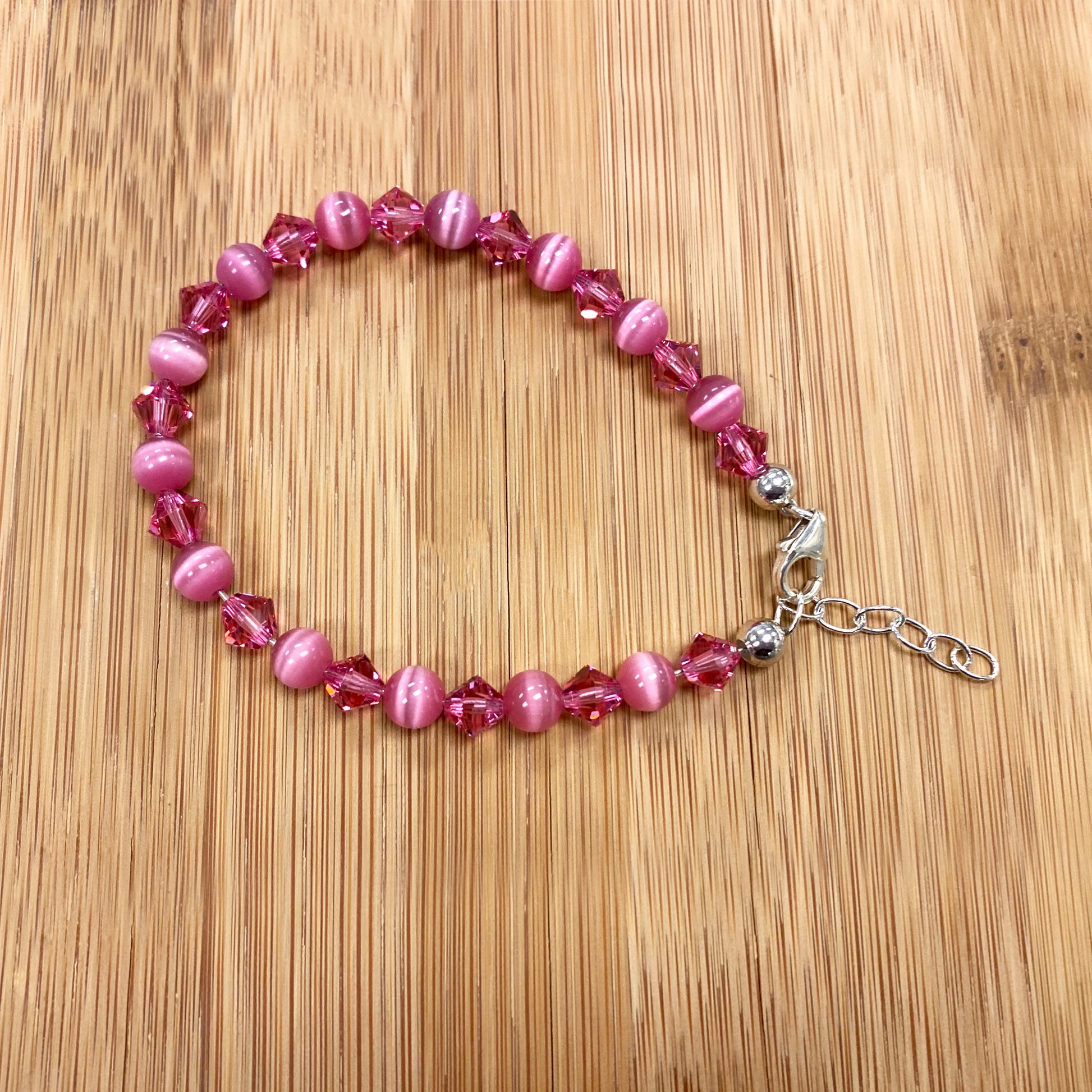 Gemstone Beads & Austrian Crystals Bracelet - Gem Avenue