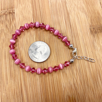 Gemstone Beads & Austrian Crystals Bracelet - Gem Avenue