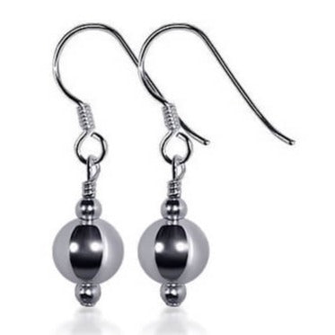 Round Beads Handmade 925 Sterling Silver Drop Earrings  - Gem Avenue