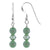 Sterling Silver Drop Earrings with Austrian Crystals & Cat's Eye Beads