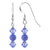 Blue Cats Eye & Bicone Austrian Crystals 925 Sterling Silver Drop Earrings - Gem Avenue