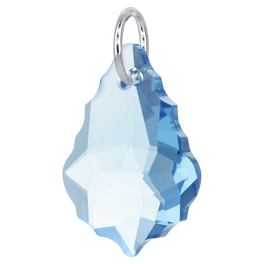 925 Sterling Silver Crystal Pendant Baroque Shaped Austrian Crystals for Everyday Elegance