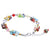 .925 Sterling Silver Bracelet with Austrian Crystals and Millefiori Glass