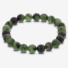 Malachite, Amazonite and top Ruby Zoisite Bracelet