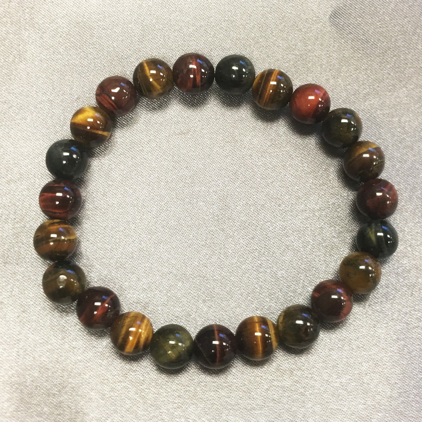 Brown Tiger Eye Bead Handmade Stretch Bracelet - Gem Avenue