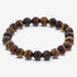 8mm Multicolor Tiger Eye Round Bead Handmade Stretch Bracelet