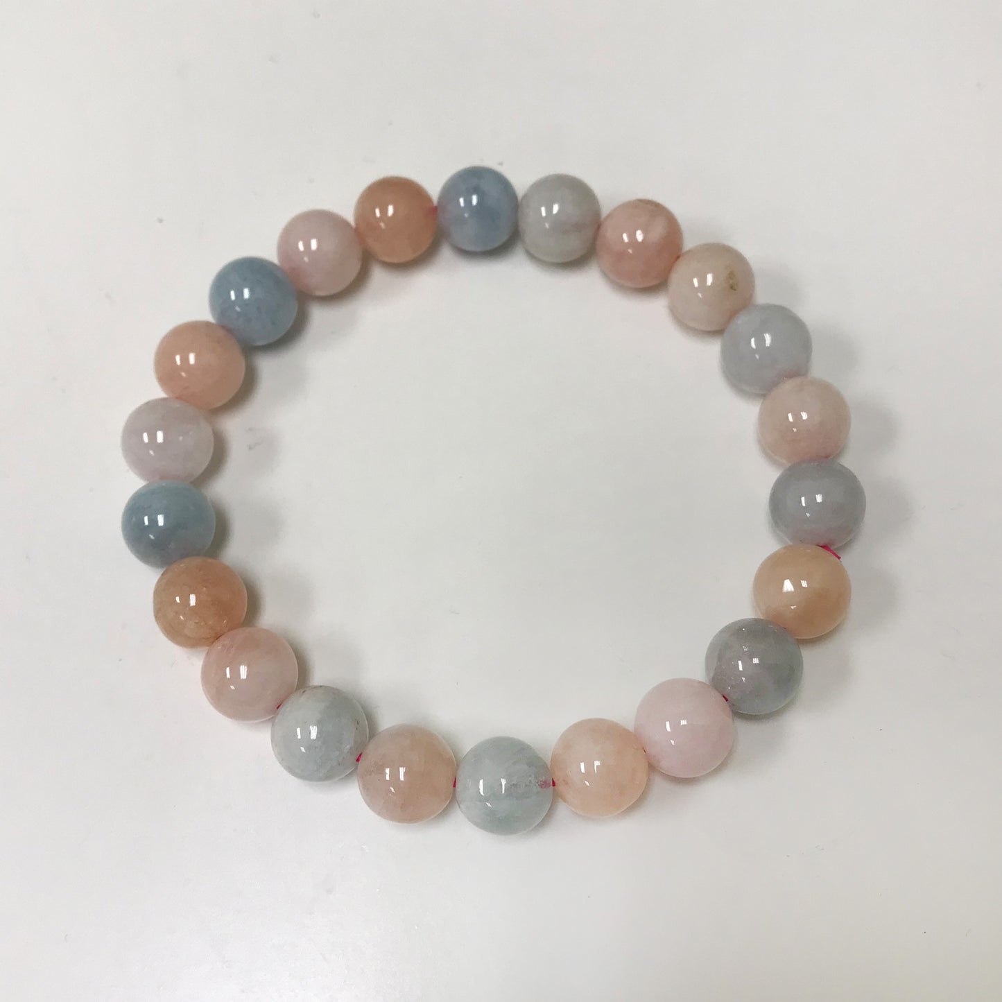 Morganite Gemstone Unisex Stretch Bracelet - Gem Avenue