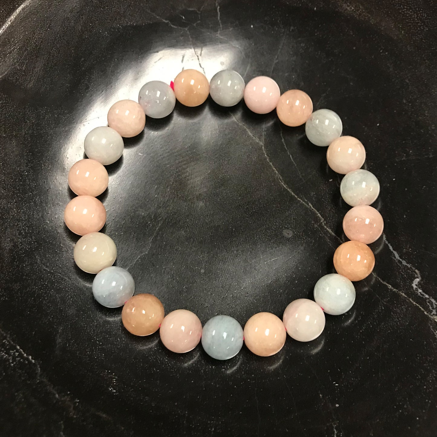 Morganite Gemstone Unisex Stretch Bracelet - Gem Avenue