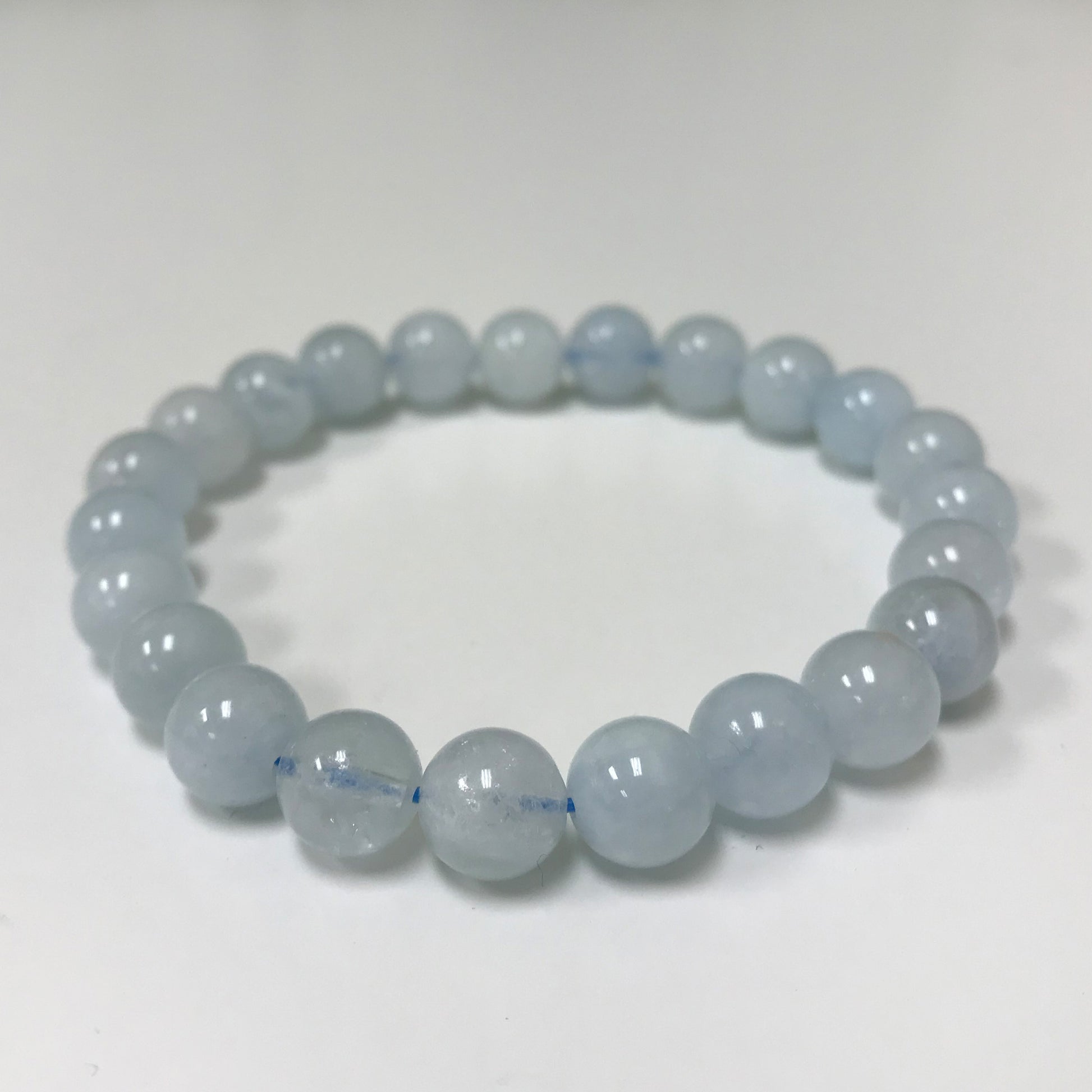 Aquamarine Gemstone Unisex Stretch Bracelet - Gem Avenue