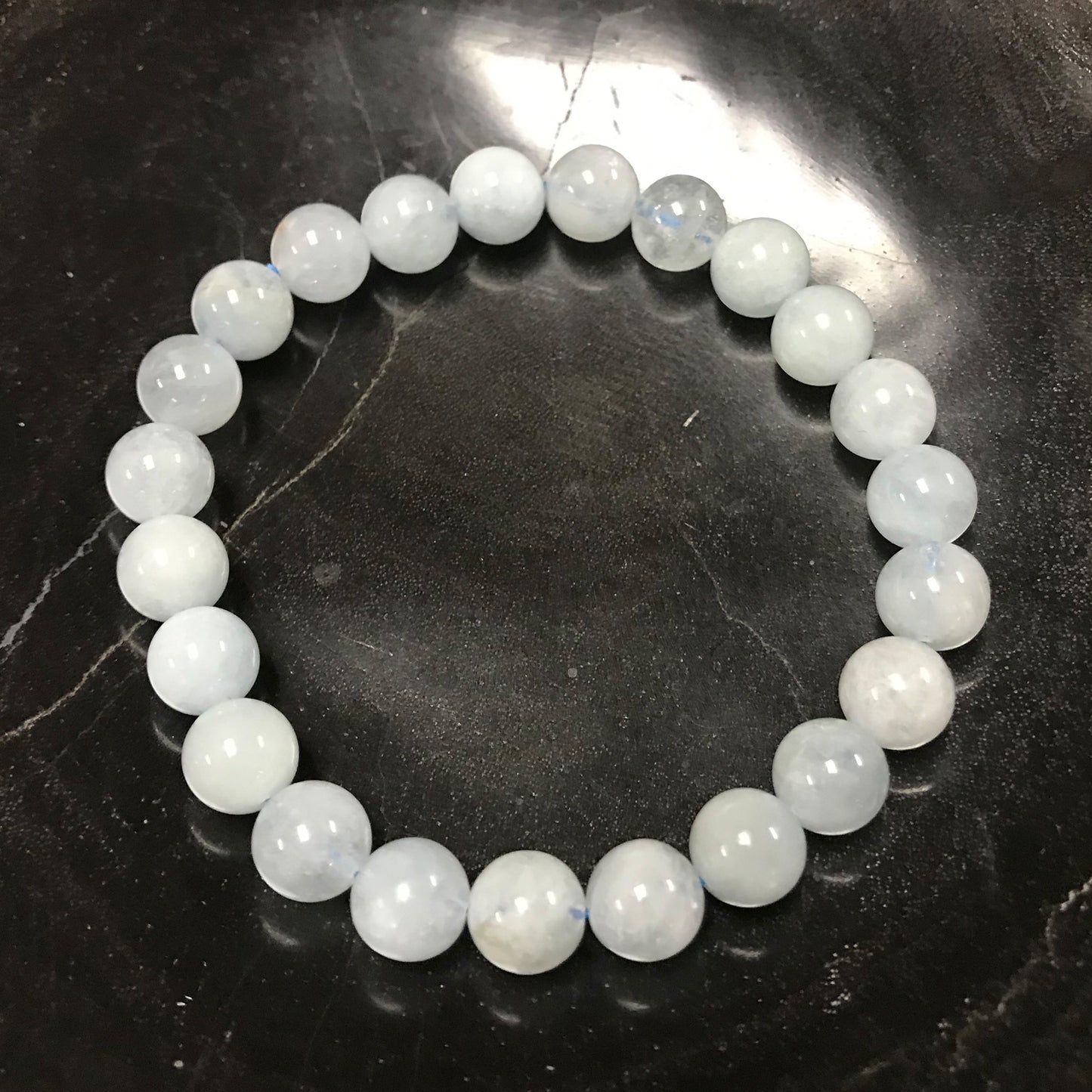 Aquamarine Gemstone Unisex Stretch Bracelet - Gem Avenue