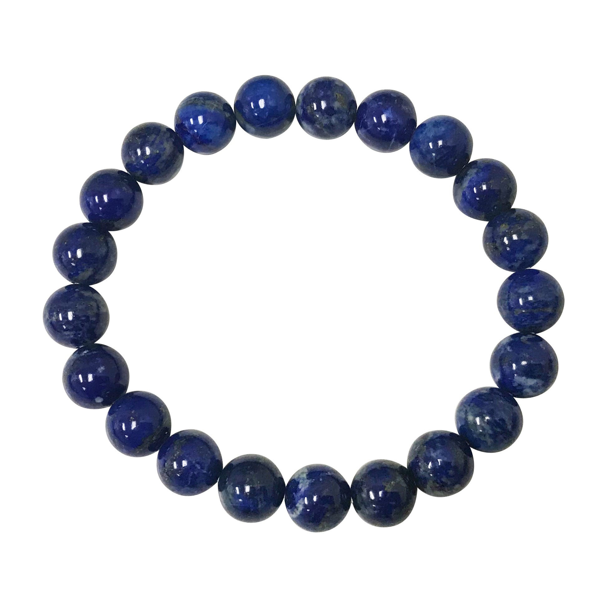 Blue Lapis Lazuli Stretch Bracelet Unisex - Gem Avenue