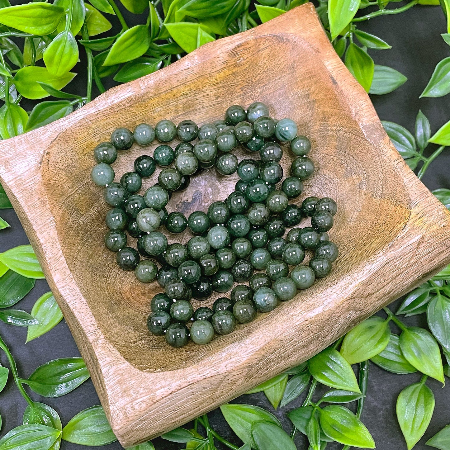 Natural Jade Gemstone Beads Handmade Unisex Stretchable Bracelet - Gem Avenue