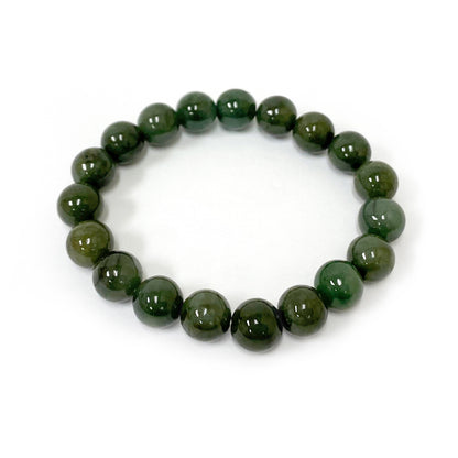 Natural Jade Gemstone Beads Handmade Unisex Stretchable Bracelet - Gem Avenue