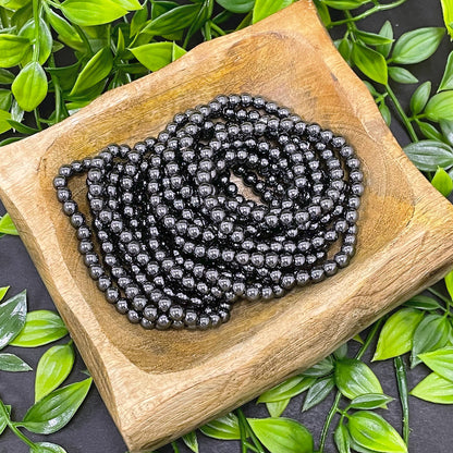 Simulated Black Hematite Beads Stretchable Unisex Bracelets - Gem Avenue