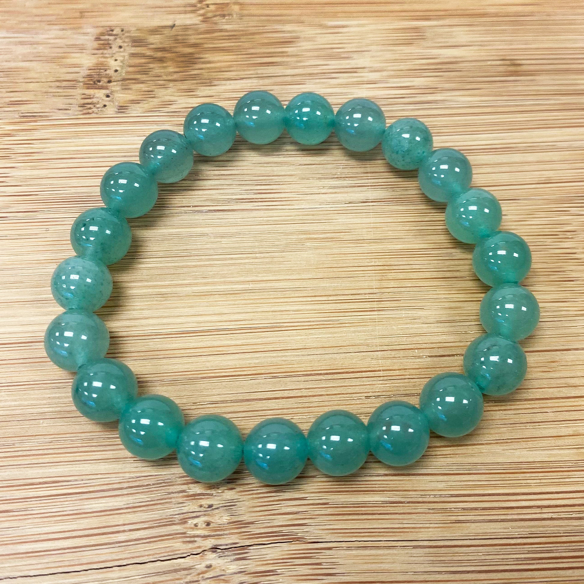 Green Aventurine Beads Unisex Handmade Stretch Bracelet - Gem Avenue
