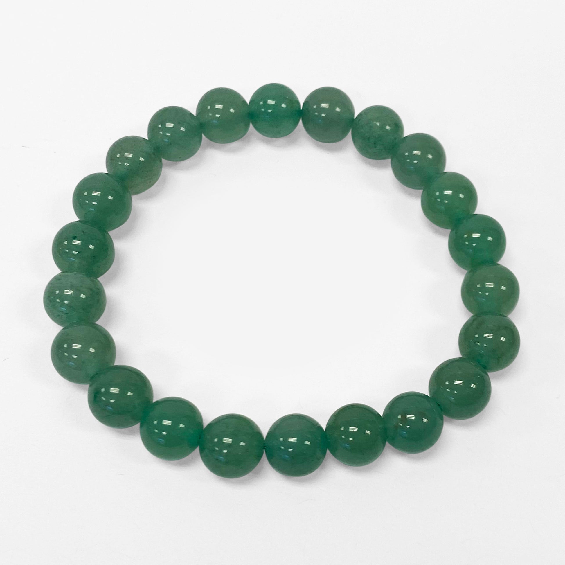 Green Aventurine Beads Unisex Handmade Stretch Bracelet - Gem Avenue