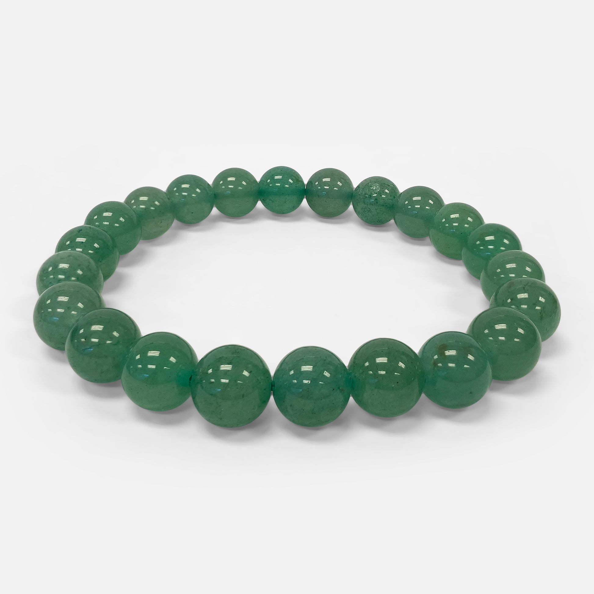 Green Aventurine Beads Unisex Handmade Stretch Bracelet - Gem Avenue