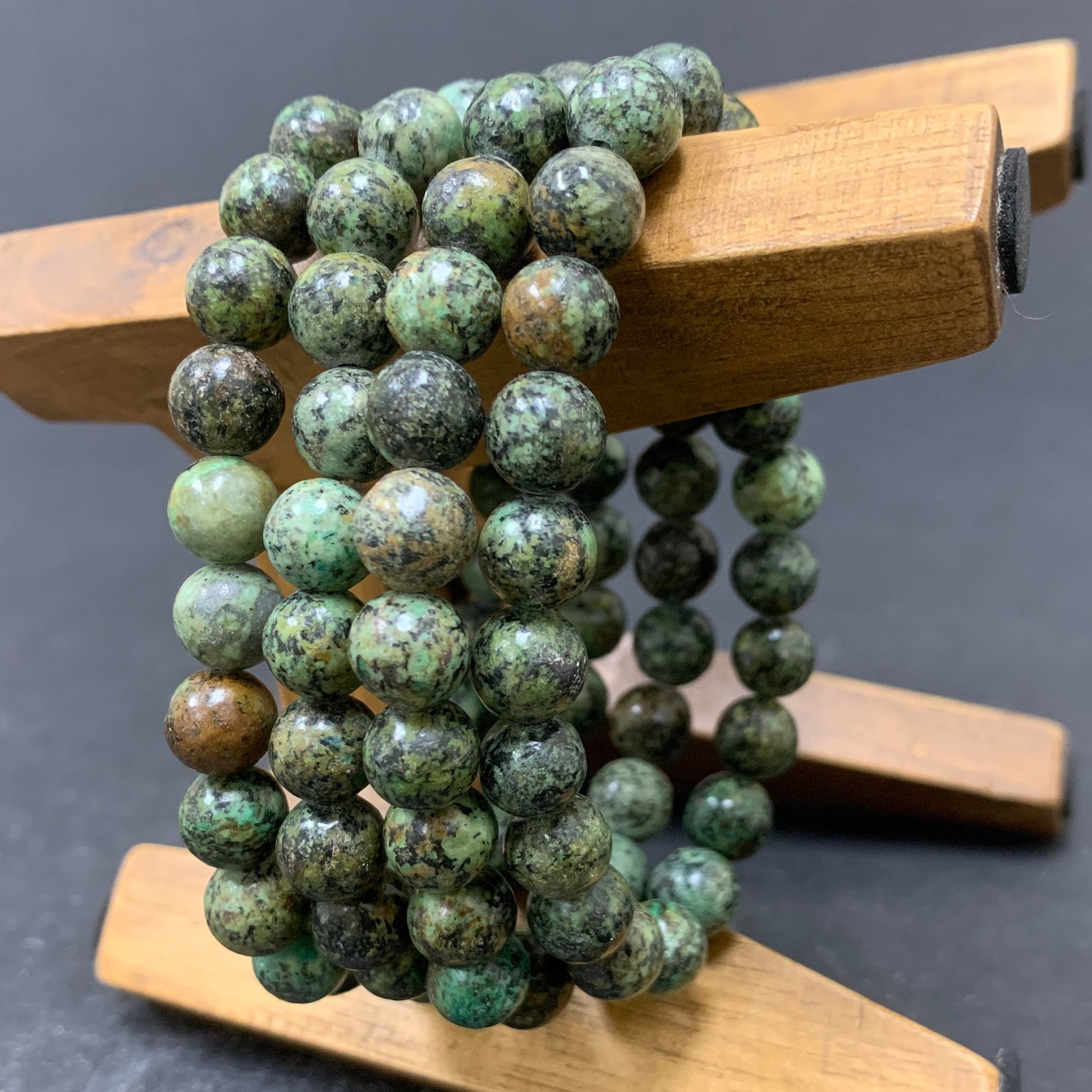 African Turquoise Gemstone Stretch Bracelet - Gem Avenue