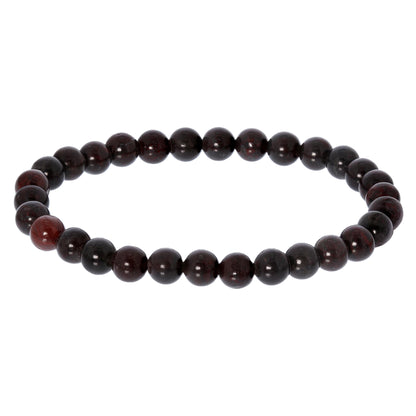10mm Bloodstone Gemstone Unisex Handmade Stretch Bracelet - Gem Avenue