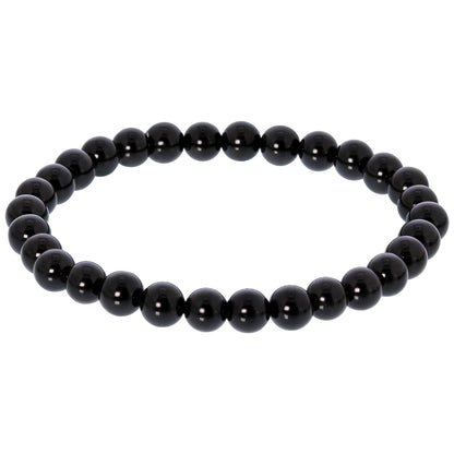 Black Obsidian 10mm Round Beads Handmade Stretch Unisex Bracelets-Gem Avenue