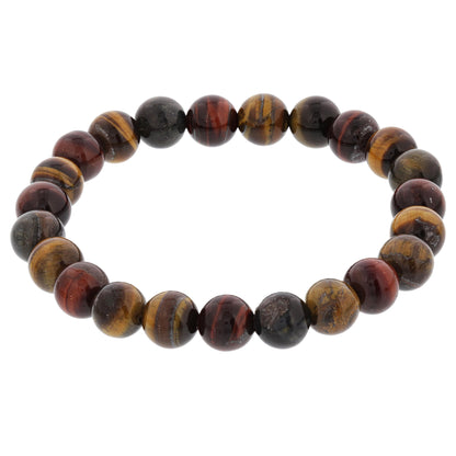 Multicolor Tiger Eye 10mm Round Beads Handmade Stretch Unisex Bracelets-Gem Avenue