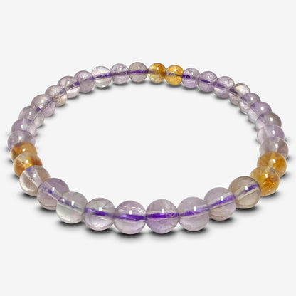 Ametrine Beads Handmade Stretchable Unisex Bracelets - Gem Avenue
