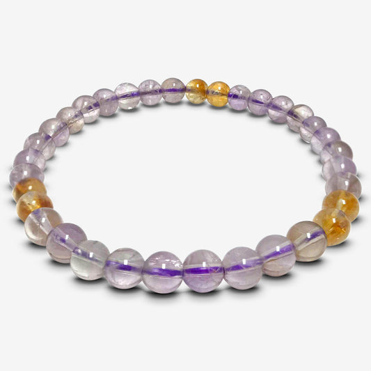 Ametrine Beads Handmade Stretchable Unisex Bracelets - Gem Avenue