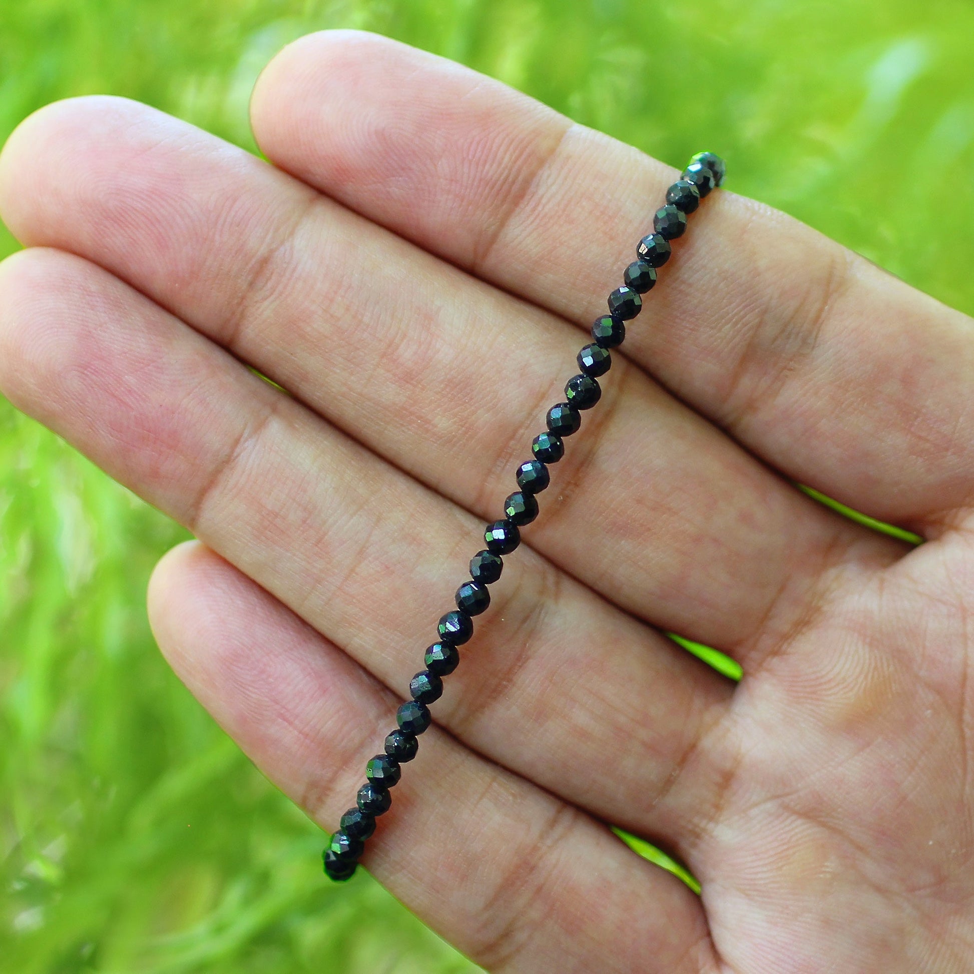 Natural Dark Blue Sapphire Beads 925 Sterling Silver Clasp Gemstone Bracelets - Gem Avenue
