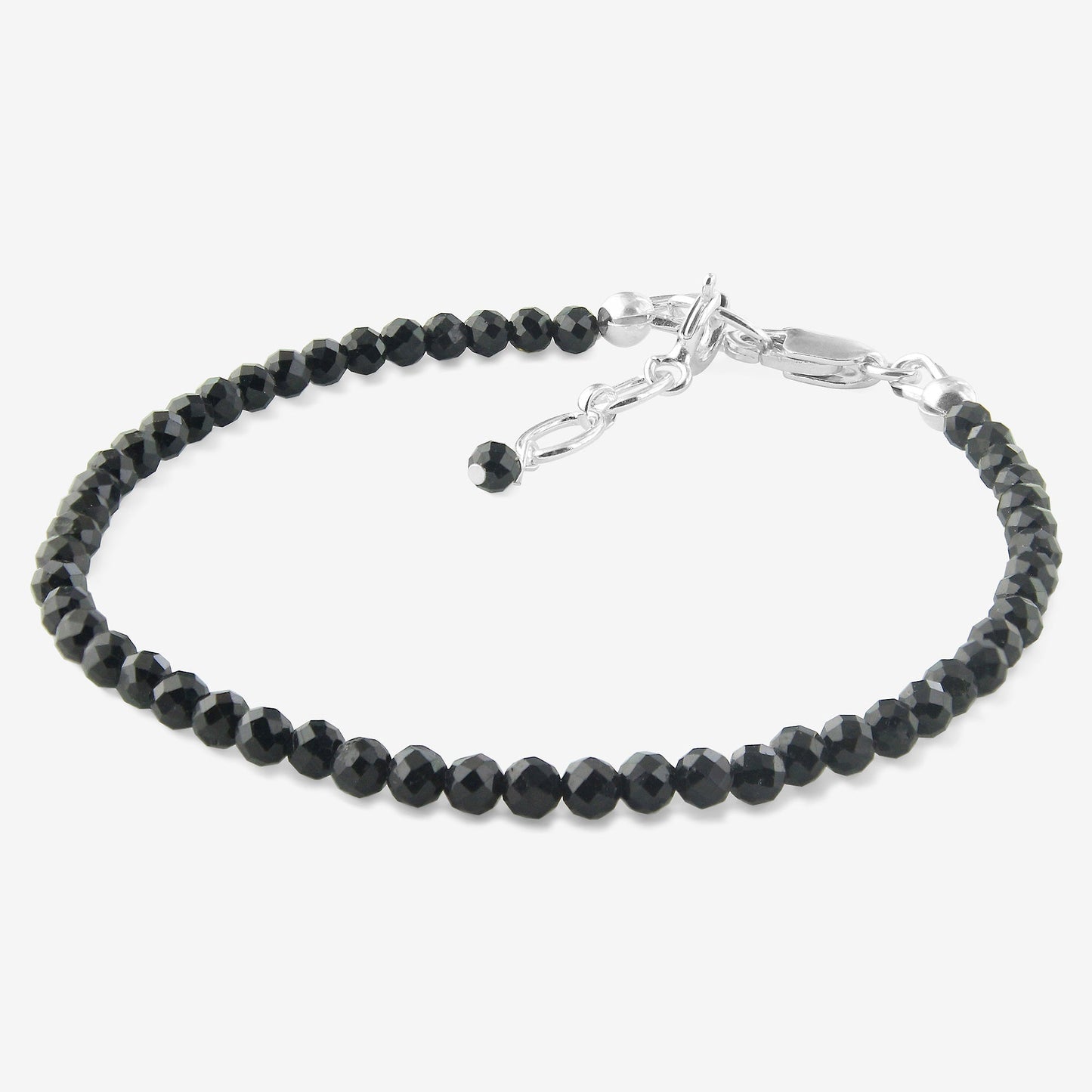Natural Dark Blue Sapphire Beads 925 Sterling Silver Clasp Gemstone Bracelets - Gem Avenue