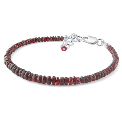 Natural Ruby Beads 925 Sterling Silver Clasp Gemstone Bracelets - Gem Avenue