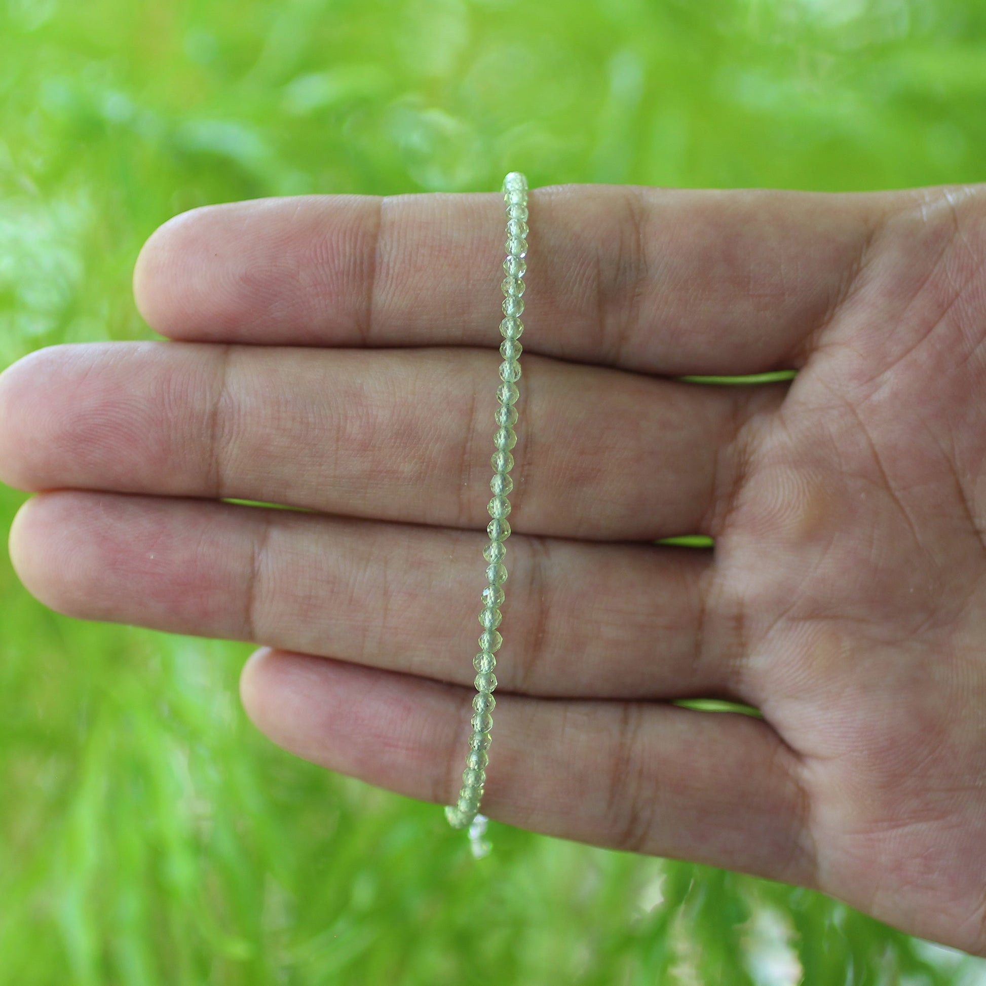 Natural Peridot  Beads 925 Sterling Silver Clasp Gemstone Bracelets - Gem Avenue