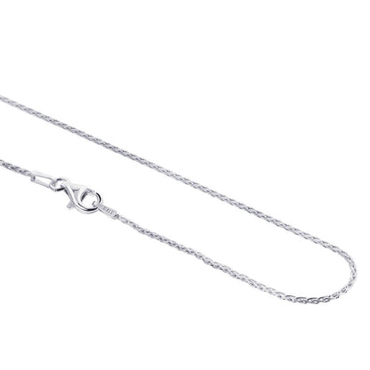 Italian 925 Sterling Silver Wheat Spiga Chain Necklace - Gem Avenue