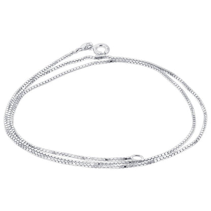 Italian 925 Sterling Silver Rhoidum Plated Box Chain Necklace - Gem Avenue