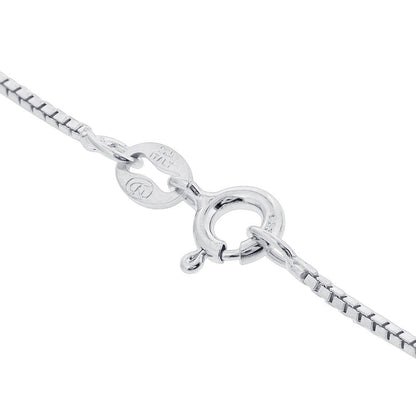 Italian 925 Sterling Silver Rhoidum Plated Box Chain Necklace - Gem Avenue