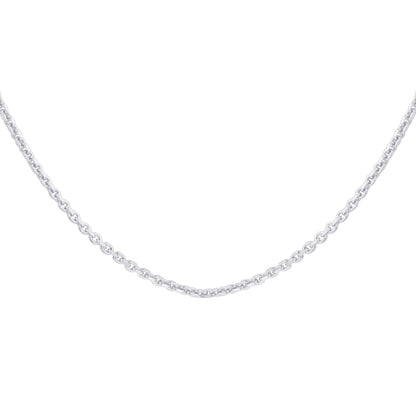 Rhoidum Plated Italian Sterling Silver 1mm Rolo Chain 24 inch Adjustable Necklace - Gem Avenue