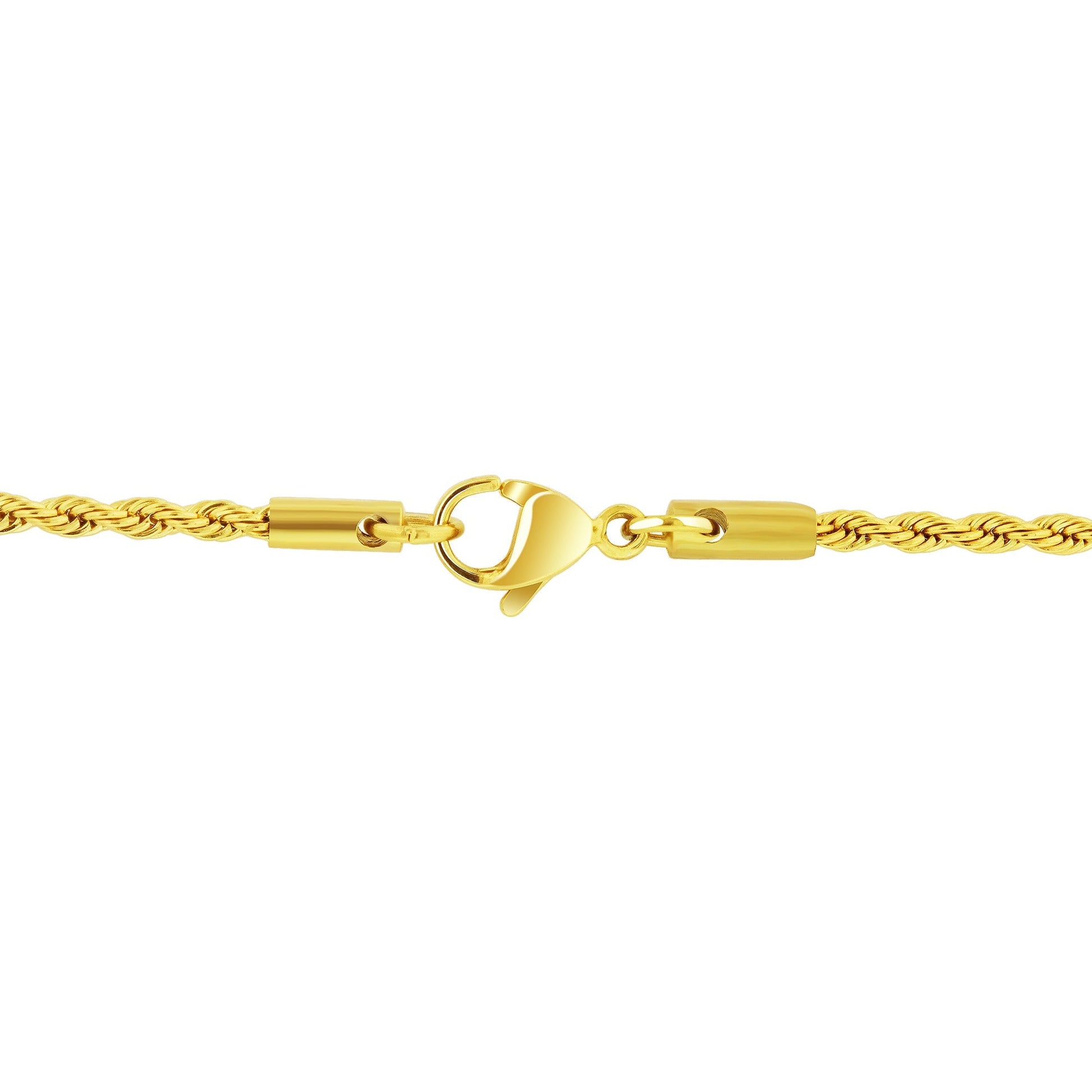 Gold Plated Stainless Steel Diamond-cut Rope Chain Necklace - Gem Avenue
